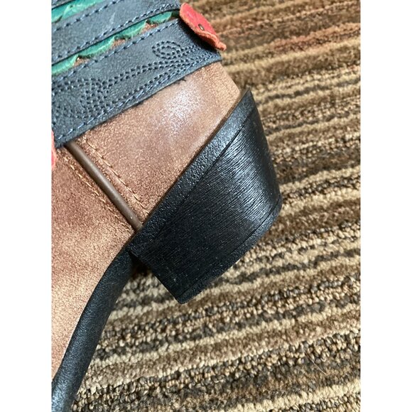 Durango Kid’s 8” Western Cowboy Boots DBT0170 Brown Mid-Calf Straps 2016 Size 4M - Picture 8 of 11